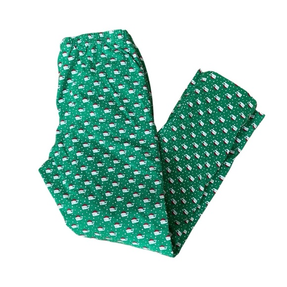 Vineyard Vines Men’s Small Pajama Bottoms Green Santa Hat Cotton Drawstring - Picture 1 of 8